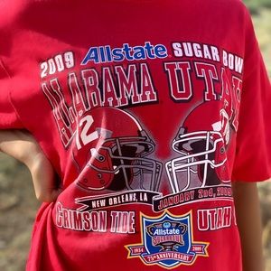 red alabama football tee